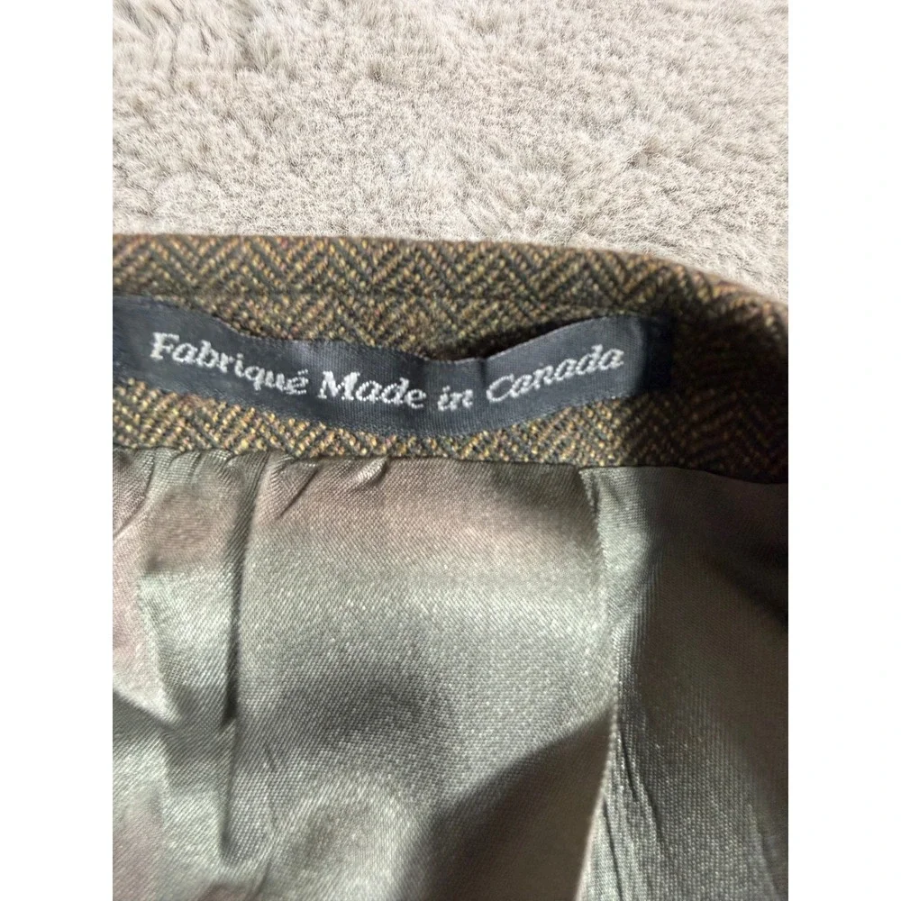Lords of London Patrick James Brown Herringbone Blazer Union Made‎ Canada 44L